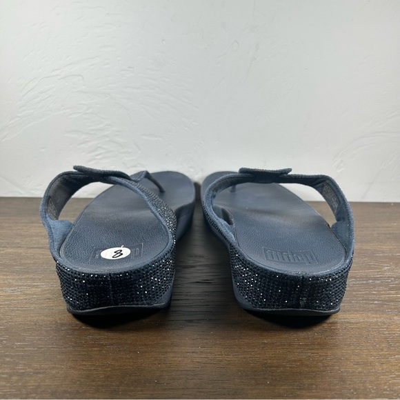 Fitflop Women's Blue Sparle Lulu Thong Sandals size 8 - Picture 4 of 7